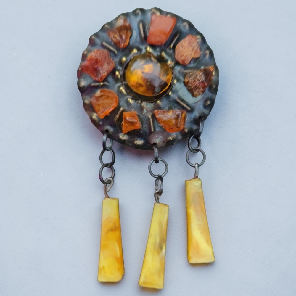 Antique Amber Brooch